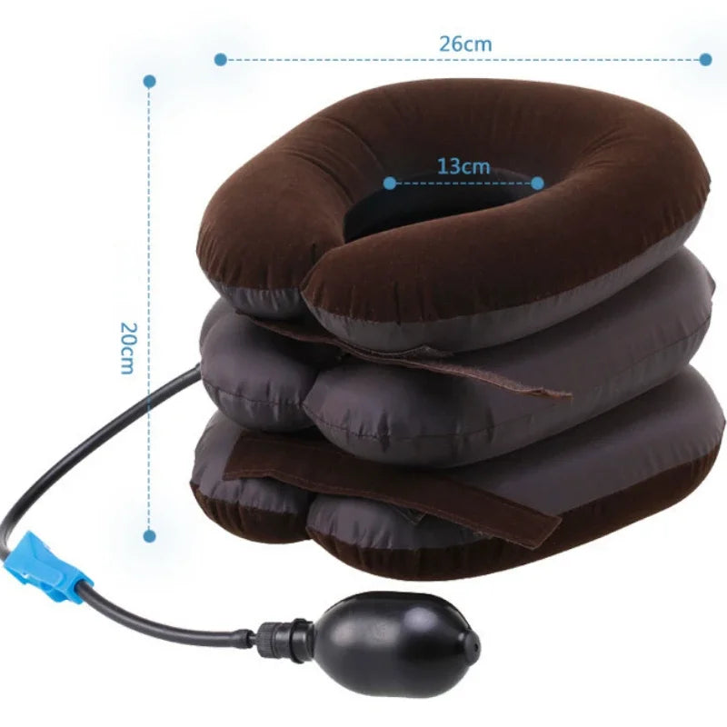 Inflatable Neck Traction Device - Cervical Spine Stretcher for Pain Relief