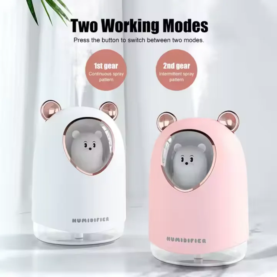 Cute Bear Desktop Humidifier - USB Mini Air Moisturizer