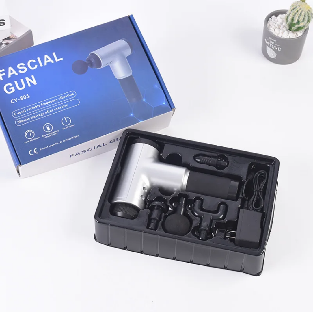 Muscle Relaxer Vibration Massager - High Power Brushless Silent Motor with 4 Heads