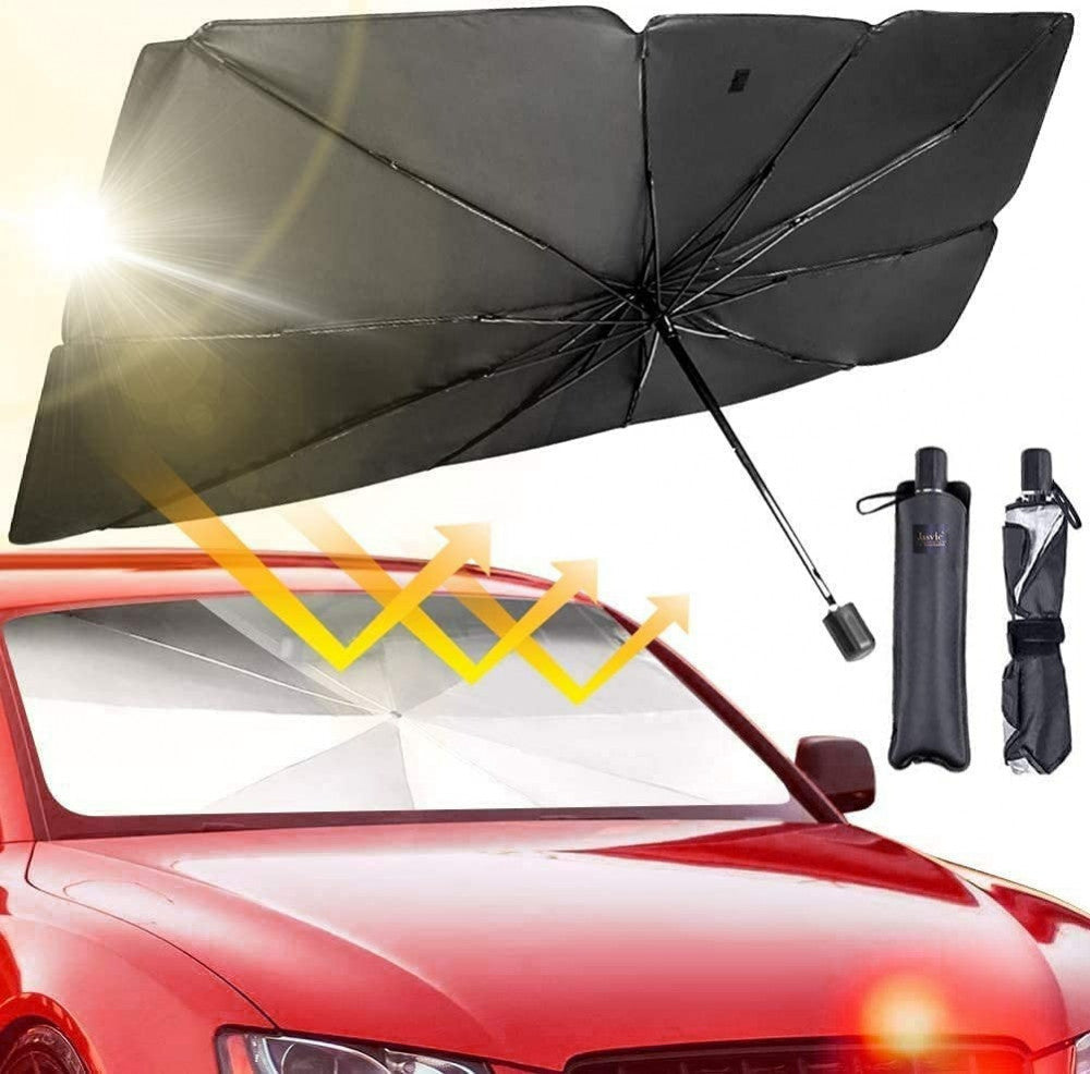 Premium Car Windshield Sunshade Umbrella - Foldable UV Protection Sun Blocker